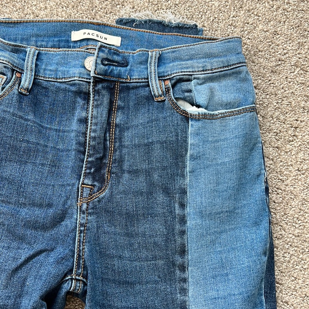 Two toned skinny jeans